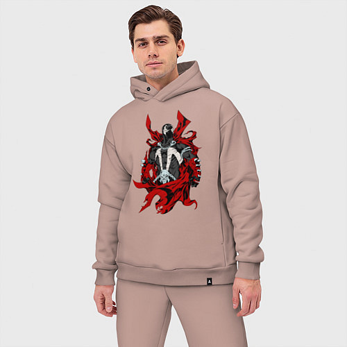 Мужской костюм оверсайз Spawn Эл Симмонс / Пыльно-розовый – фото 3