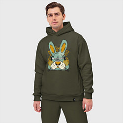Мужской костюм оверсайз Безумный кролик, цвет: хаки — фото 2