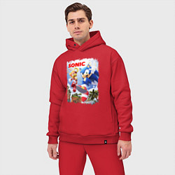 Мужской костюм оверсайз SONIC СОНИК Z, цвет: красный — фото 2