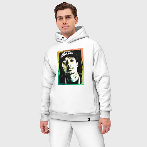 Мужской костюм оверсайз Rapper - Hussle / Белый – фото 3