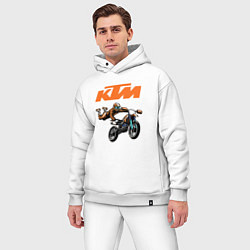 Мужской костюм оверсайз KTM МОТОКРОСС Z, цвет: белый — фото 2
