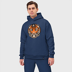 Мужской костюм оверсайз Amazing Tiger, цвет: тёмно-синий — фото 2