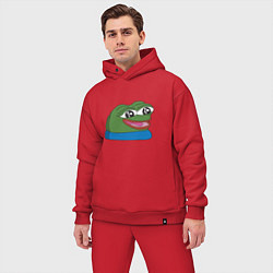 Мужской костюм оверсайз Pepe happy Пепе хеппи, цвет: красный — фото 2