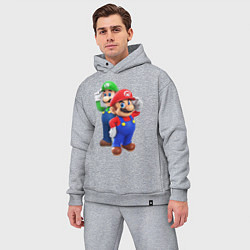 Мужской костюм оверсайз Mario Bros, цвет: меланж — фото 2