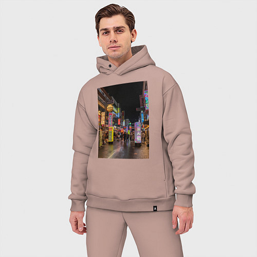 Мужской костюм оверсайз Street 01 / Пыльно-розовый – фото 3