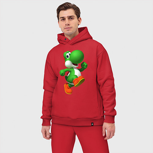 Мужской костюм оверсайз 3d Yoshi / Красный – фото 3