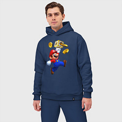 Мужской костюм оверсайз Mario cash, цвет: тёмно-синий — фото 2