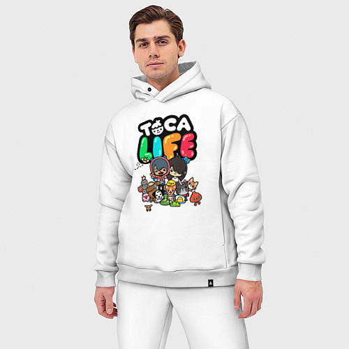 Мужской костюм оверсайз Toca Life / Белый – фото 3