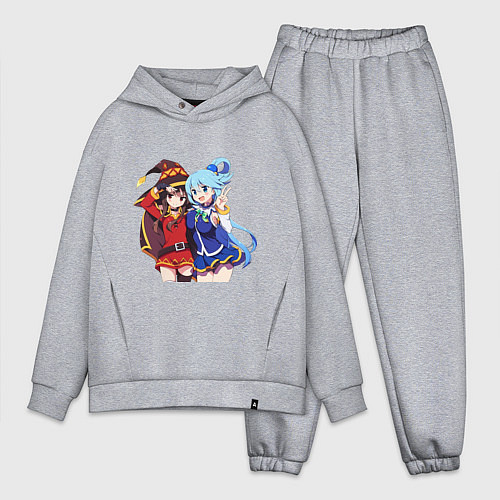 Мужской костюм оверсайз Aqua Meg / Меланж – фото 1