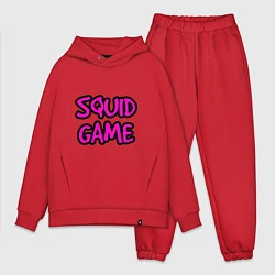 Мужской костюм оверсайз Squid Game Pinker, цвет: красный