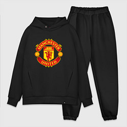 Мужской костюм оверсайз Манчестер Юнайтед логотип, цвет: черный