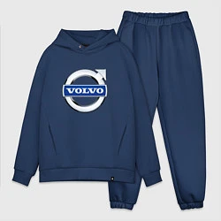 Мужской костюм оверсайз Volvo, логотип, цвет: тёмно-синий