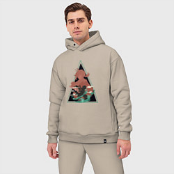 Мужской костюм оверсайз Genshin Impact KazuhaКадзуха, цвет: миндальный — фото 2