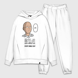 Мужской костюм оверсайз Список тренировки Сайтама One Punch-Man