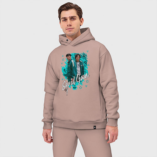 Мужской костюм оверсайз Ги-хун / Пыльно-розовый – фото 3