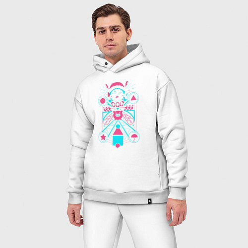 Мужской костюм оверсайз Новогодняя игра в кальмара / Белый – фото 3