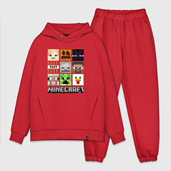 Мужской костюм оверсайз МИР МАЙНКРАФТА, КУБИКИ