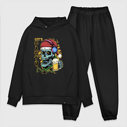 Мужской костюм оверсайз Skull Santa, цвет: черный