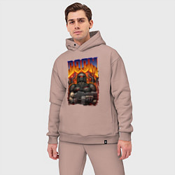 Мужской костюм оверсайз DOOM 64, цвет: пыльно-розовый — фото 2