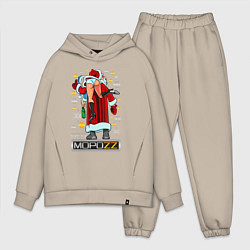 Мужской костюм оверсайз ДЕД МОРОZZ, цвет: миндальный