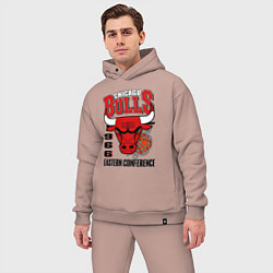 Мужской костюм оверсайз Chicago Bulls NBA, цвет: пыльно-розовый — фото 2