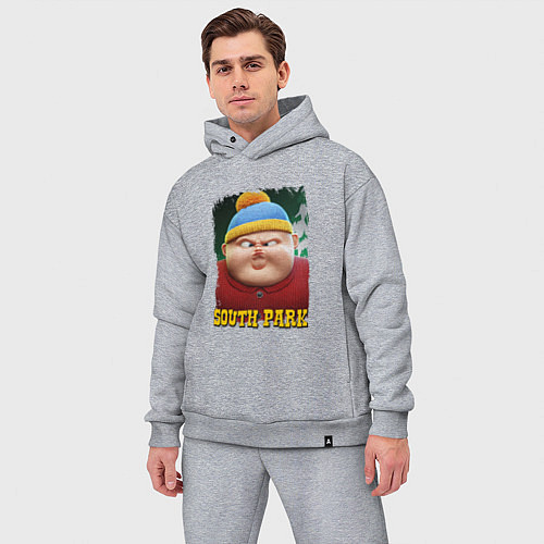 Мужской костюм оверсайз Eric Cartman 3D South Park / Меланж – фото 3