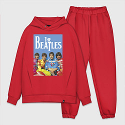 Мужской костюм оверсайз The Beatles - world legend!, цвет: красный