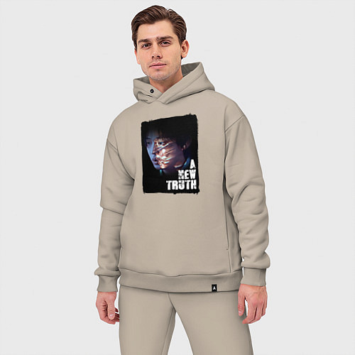 Мужской костюм оверсайз Чон Джин Су / Миндальный – фото 3