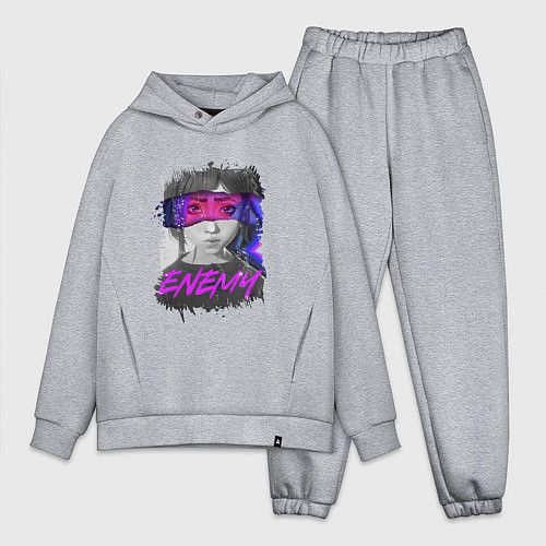 Мужской костюм оверсайз Everywere My Enemy / Меланж – фото 1