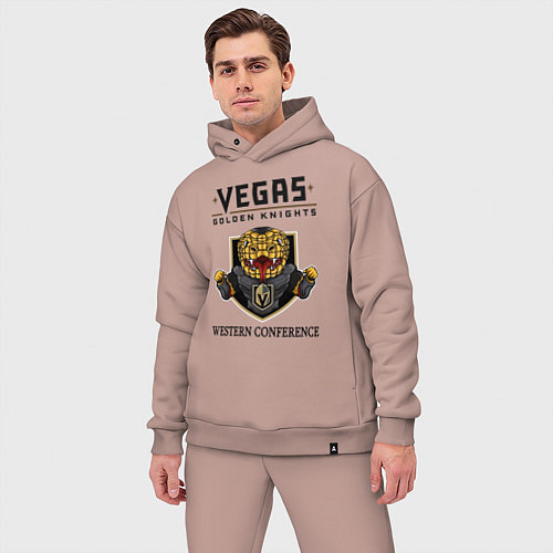 Мужской костюм оверсайз Vegas Golden Knights Вегас Золотые Рыцари / Пыльно-розовый – фото 3