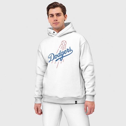 Мужской костюм оверсайз Los Angeles Dodgers baseball / Белый – фото 3