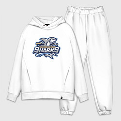 Мужской костюм оверсайз Wilmington sharks -baseball team, цвет: белый