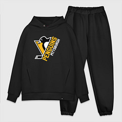 Мужской костюм оверсайз Pittsburgh Penguins Питтсбург Пингвинз, цвет: черный