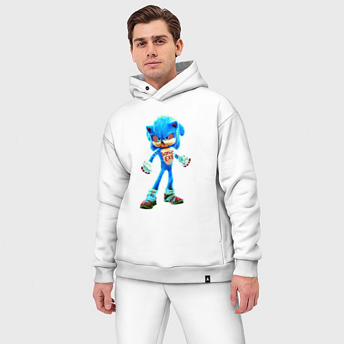 Мужской костюм оверсайз Соник EXE / Белый – фото 3