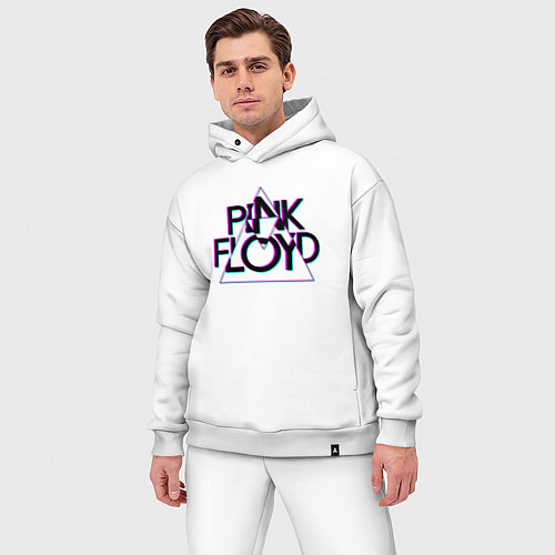 Мужской костюм оверсайз PINK FLOYD ПИНК ФЛОЙД ГЛИТЧ / Белый – фото 3