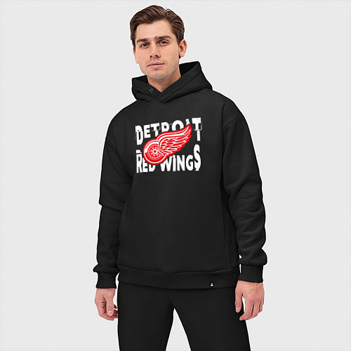 Мужской костюм оверсайз Детройт Ред Уингз Detroit Red Wings / Черный – фото 3