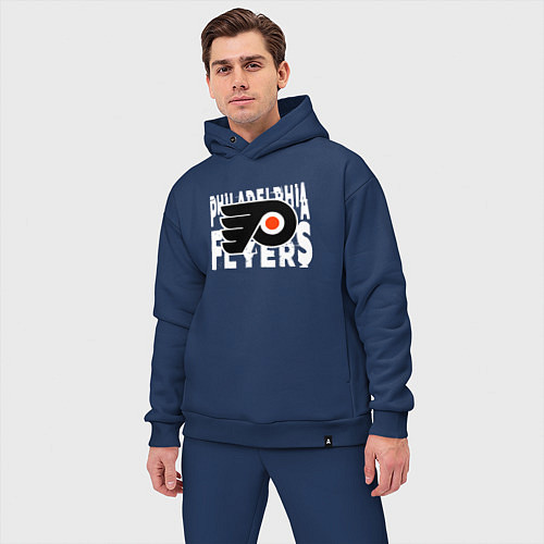 Мужской костюм оверсайз Филадельфия Флайерз , Philadelphia Flyers / Тёмно-синий – фото 3