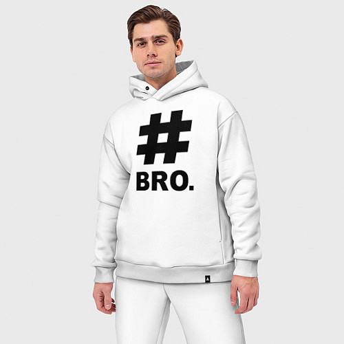 Мужской костюм оверсайз BRO - брат / Белый – фото 3