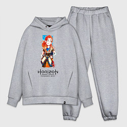 Мужской костюм оверсайз Элой арт Horizon Forbidden West, цвет: меланж