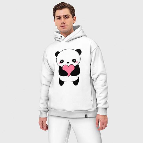 Мужской костюм оверсайз КАВАЙНЫЙ ПАНДА KAWAII PANDA / Белый – фото 3
