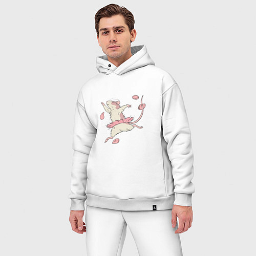 Мужской костюм оверсайз Мышь-балерина / Белый – фото 3