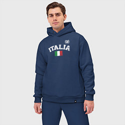 Мужской костюм оверсайз Футбол Италия, цвет: тёмно-синий — фото 2