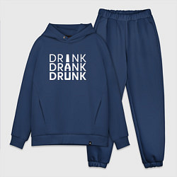 Мужской костюм оверсайз DRINK DRANK DRUNK, цвет: тёмно-синий