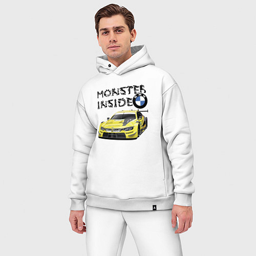 Мужской костюм оверсайз BMW M Power Monster inside / Белый – фото 3