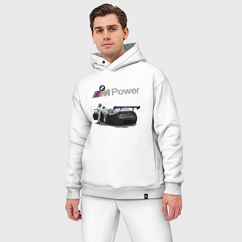 Мужской костюм оверсайз BMW Motorsport M Power Racing Team / Белый – фото 3
