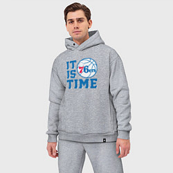 Мужской костюм оверсайз It Is Philadelphia 76ers Time Филадельфия Севенти, цвет: меланж — фото 2