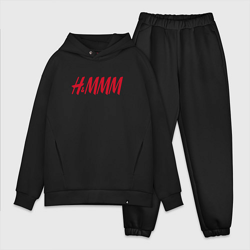 Мужской костюм оверсайз H&MMM LOGO / Черный – фото 1