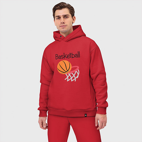 Мужской костюм оверсайз Game Basketball / Красный – фото 3
