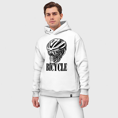 Мужской костюм оверсайз Bicycle Skull / Белый – фото 3