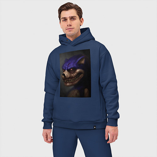 Мужской костюм оверсайз Sonic DARK / Тёмно-синий – фото 3